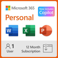 Microsoft® 365 Personal - Digital Delivery (1 Person/12 or 15-Month Sub) product